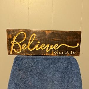 Wooden sign